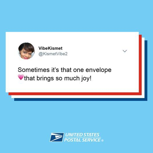 lpamanian's tweet photo. It’s the simple things in life that can mean the most. 💌 #sendmoremail #mail #sendnotes #wedeliver #lovemail #service #postalservice #usps #USPSEmployee https://t.co/VLRMeUXvFi