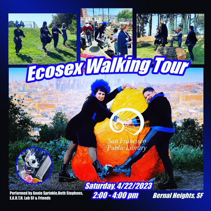 Rehearsal today for our Ecosex Walking Tour tomorrow #earthday Produced by the SF Public Library. What