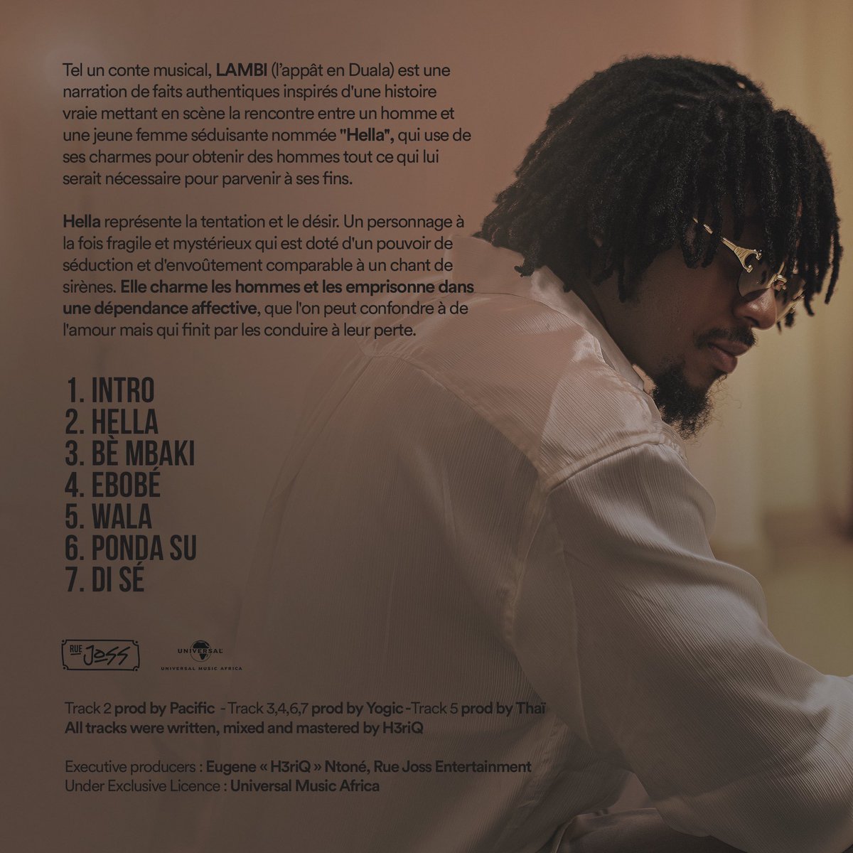 alakaoloko's tweet photo. Yo la famille 👊🏾
Découvrez ma dernière création visuelle sur la cover officielle de l’EP « Lambi » de @h3riq_damasta prévu pour le 28 avril prochain 🔥
Tout était dans le détail et la simplicité sur des photographies de @GerySandjo, sous la DA de @esta__ ✨
#ao #createevenmore https://t.co/vi76niHlra
