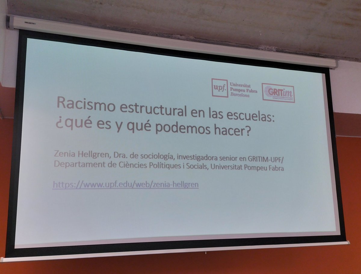 Today at <a href="/ServeiCivilCat/">SCI Catalunya</a> talking to social educators about structural racism in schools - what an inspiring debate we had!  #REACT <a href="/GritimUpf/">Gritim-upf</a> @SdRecercaUPF <a href="/PolitiquesUPF/">UPF Ciències Polítiques i Socials</a> <a href="/afersreligiosos/">Afers religiosos</a> <a href="/igualtatcat/">Igualtat i Feminisme</a> <a href="/EU_Commission/">European Commission</a>