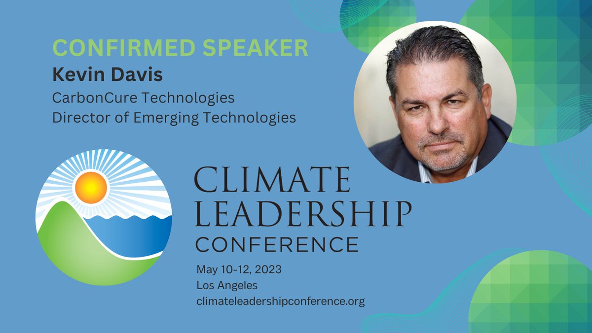 CarbonCure's tweet photo. The #ClimateLeadershipConference just announced new speakers for its gathering in LA next month.
And #CarbonCure’s director of emerging technologies, Kevin Davis, will be among them! 🌎
See the growing list of conference speakers and register here: https://t.co/6viVNugeLz 👀 https://t.co/oDoyu7PTqg