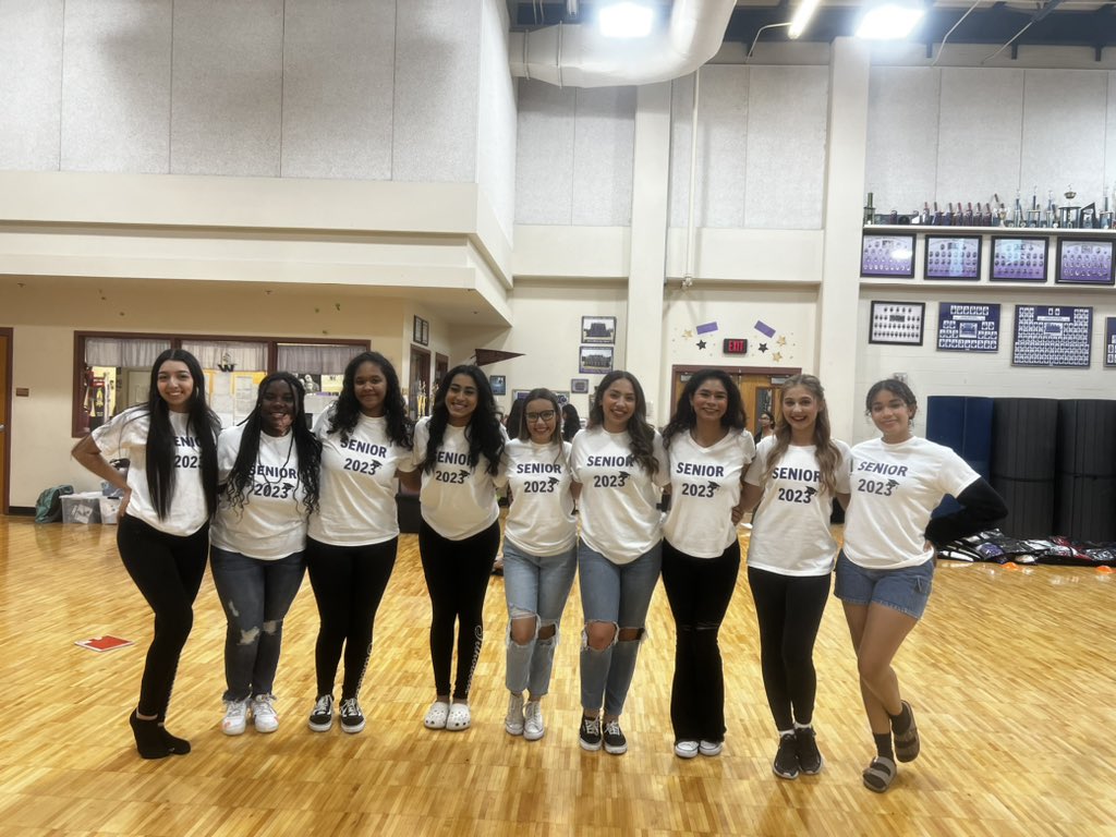 whsdrillteam's tweet photo. HUGE thank you to social officer bella and sergeant officer isabel for making our senior shirts for tonight’s senior dance at our spring show! Come see our girls perform their comp routines + more! Tonight will be our senior girls last time performing. Be there in honor them! 💜 https://t.co/ab7zaR2v99