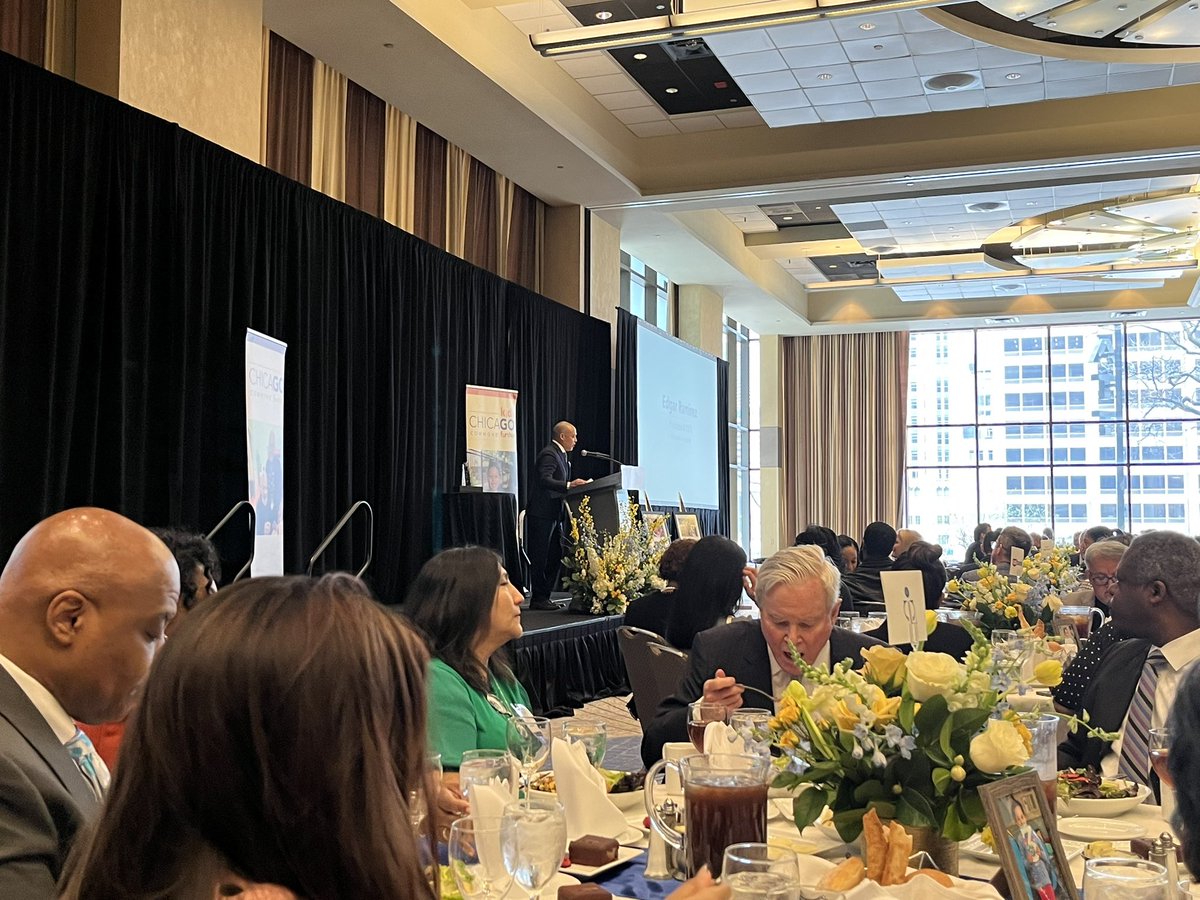 AspenAscend's tweet photo. “Anne has had such an impact on the Family Hub and our multigenerational approach… The #2Gen approach could be that much needed approach to bridge our programs..” Edgar Ramirez, CEO of @ChicagoCommons #SpringLuncheon https://t.co/N9Pfb4t2MK
