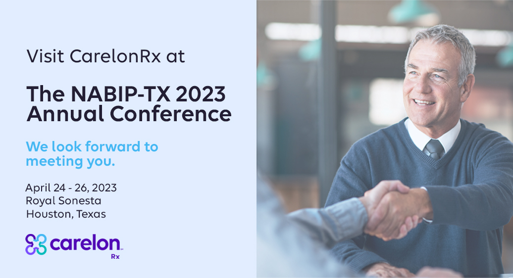 Going to the #NABIP-TX Annual Conference next week? Visit our #CarelonRx experts to find out how we're putting the benefit back into pharmacy. See you soon!