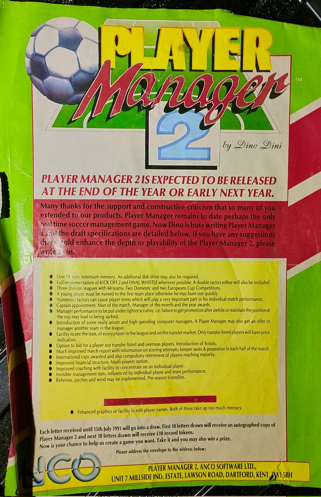 gamingretroUK's tweet photo. July 1991 Amiga Format had this ad... #kickoff #playermanager #retrogames https://t.co/BJ9nieNjeu