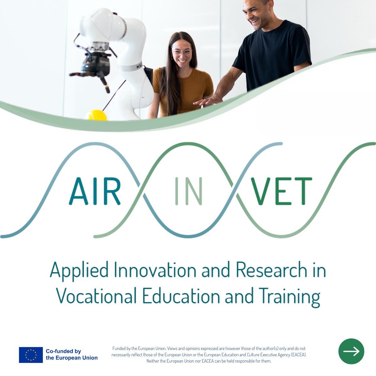 airinvet1's tweet photo. 🚀 Introducing #AIRinVET, Applied Innovation and Research in VET
📈 A new project promoting #VET's role in research and development to enhance #Europeancompetitiveness
👀 Read about our mission and approach, and meet our team
(1/2) https://t.co/tBpsUbwUUa
