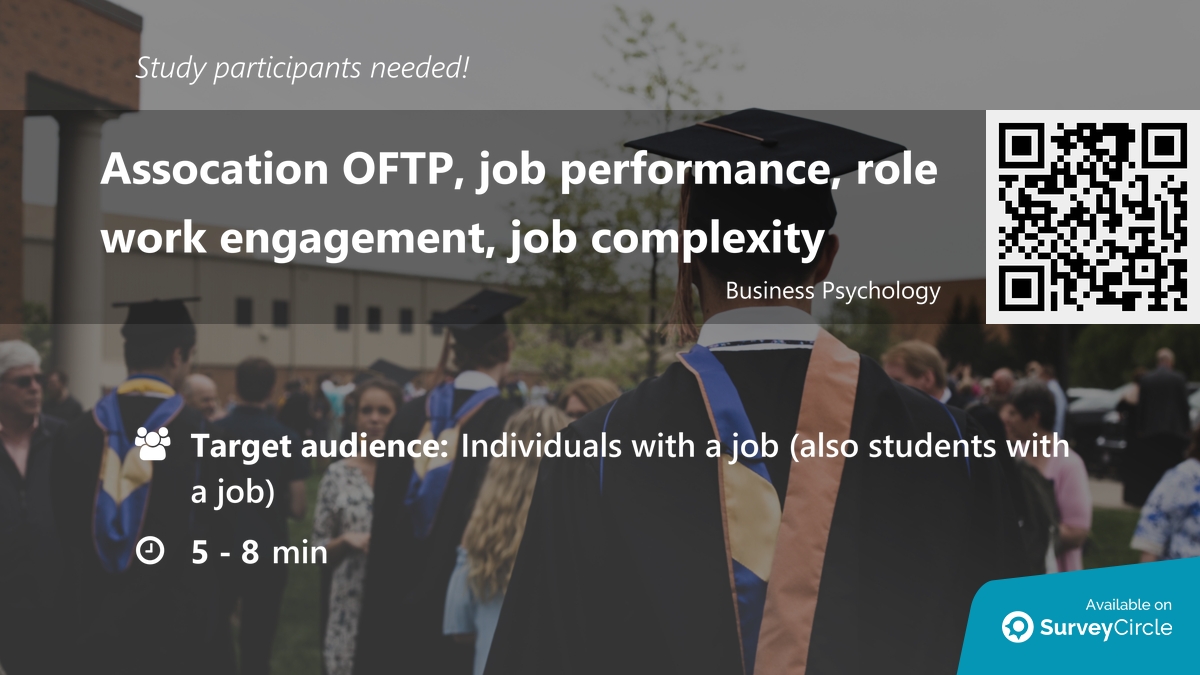daily_research's tweet image. Participants needed for online survey!

Topic: "Assocation OFTP, job performance, role work engagement, job complexity" surveycircle.com/TGP7XV/ via @SurveyCircle #maastrichtu

#oftp #JobPerformance #WorkEngagement #JobComplexity #UniversiteitMaastricht