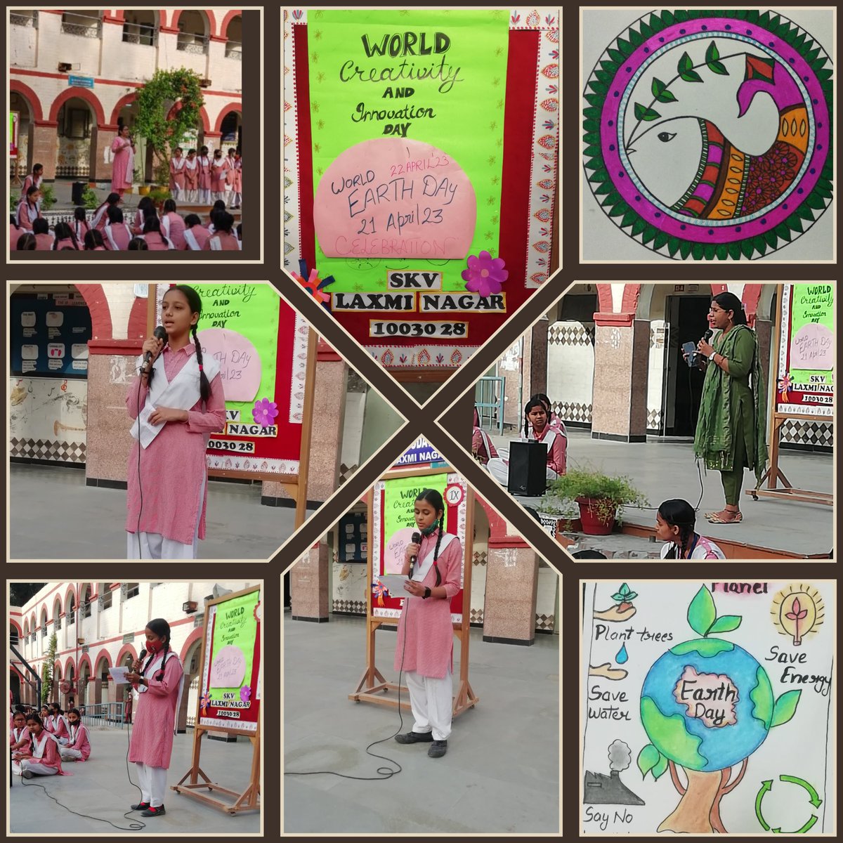 SKVLaxminagar's tweet photo. 21 April '23
@1003028
Celebrated today
World Creativity
&amp;innovation day and World Earth day(22April)
🌍Awareness,Importance of Creativity, innovation in life&amp;concern for Environmental protection #investinplanet
Speeches,Slogans, postersby students 
@Dir_Education
@ChhaviGupta_04 https://t.co/8Nlr1a4EPM