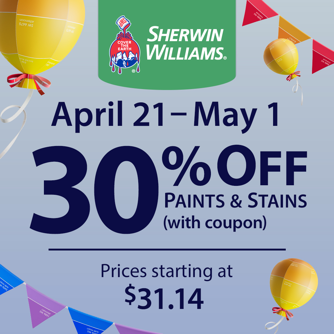 SherwinWilliams on Twitter now to save on a colorful spring