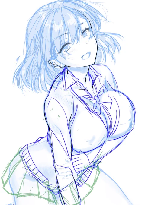 おっぱい大きく描きたい…。 