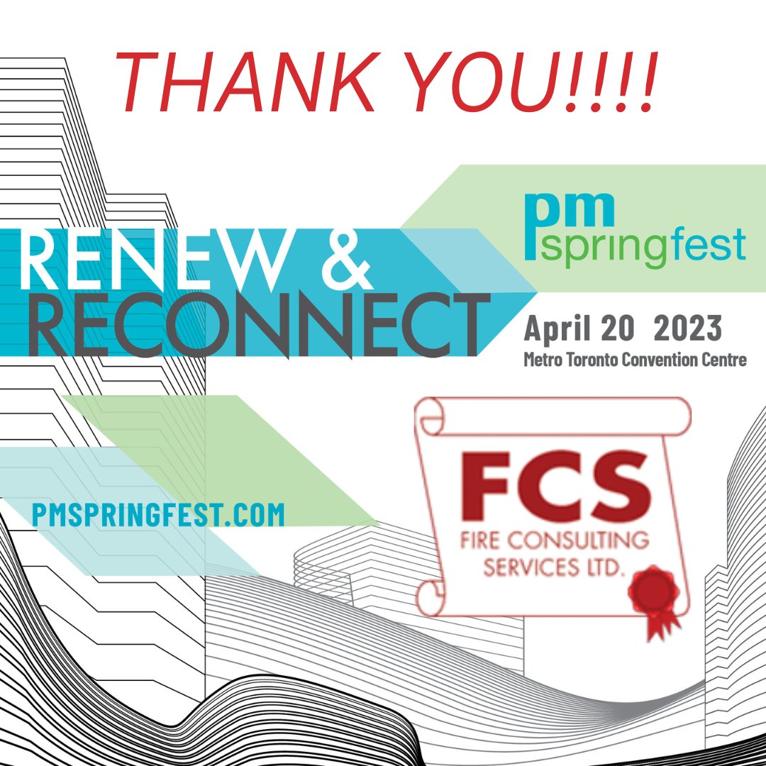FCSFireLTD's tweet photo. Thank You to everyone who attended our session and visited our booth yesterday at #PMSPRINGFEST!!!! It was great to connect with so many amazing people! AND a HUGE Thank You to @BuildingsCanada for putting on an incredible show!! #ThankYou #propertymanagement #firesafety https://t.co/WHdbINEtJG