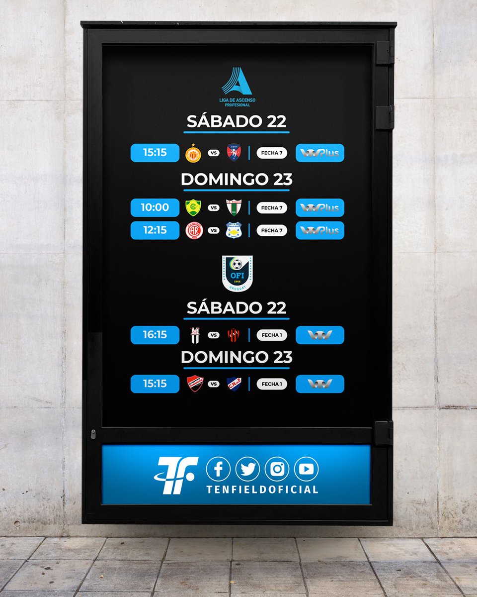 tenfieldoficial's tweet photo. 🏀 + ⚽️

Cartelera de eventos para el fin de semana 💥 https://t.co/m4rqJmacKC