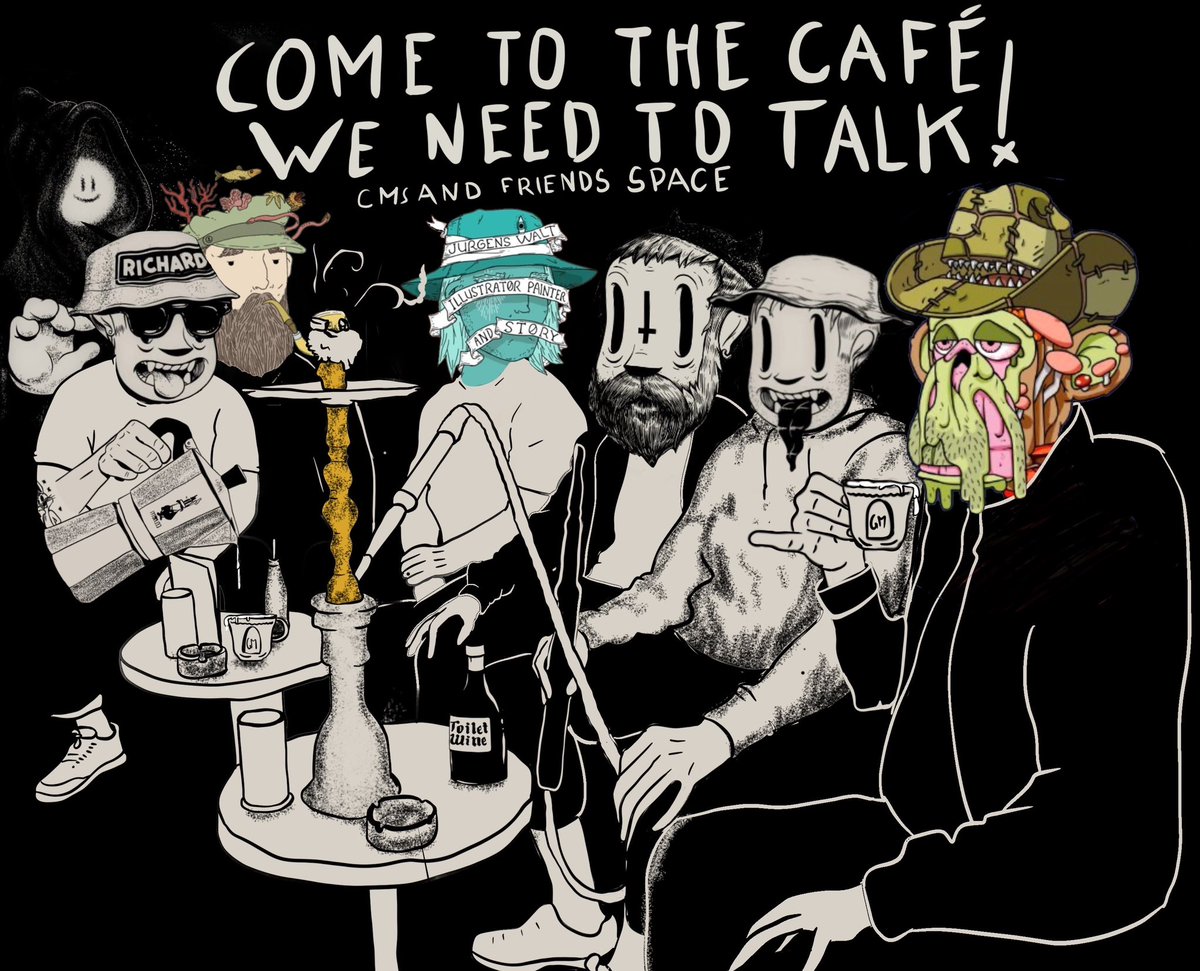 CJ_Degen's tweet photo. Habibi the spring break is over! 

We'll be back with a bang! In the next cel mates and friends space we will have the following top guests: 
🪦 @mcbess  (Artist @cel_mates)
🪓 @Jurgens_walt (Artist @mindfolkART) 
🐻 @DudesFactory 
8pm cet. Don't miss it!
https://t.co/xGuzWZ3CJI https://t.co/caeN7ufRE8