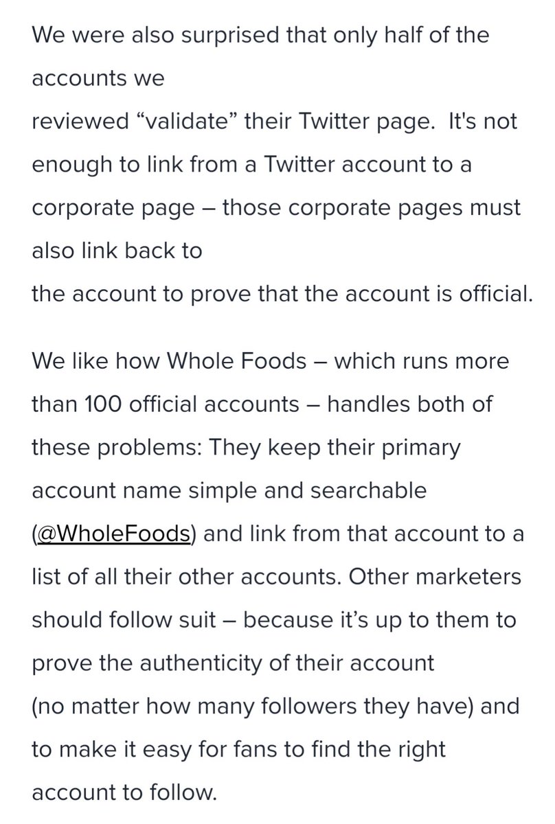 tomcummings's tweet photo. Before blue checkmarks, I wrote in a Forrester report that brands/celebs should validate their presence on Twitter by listing their @ handle on their website &amp; putting that url in their profile.

14 years later this appears to be relevant advice again.

https://t.co/B2s5jMtRKb https://t.co/5EubiXYmty
