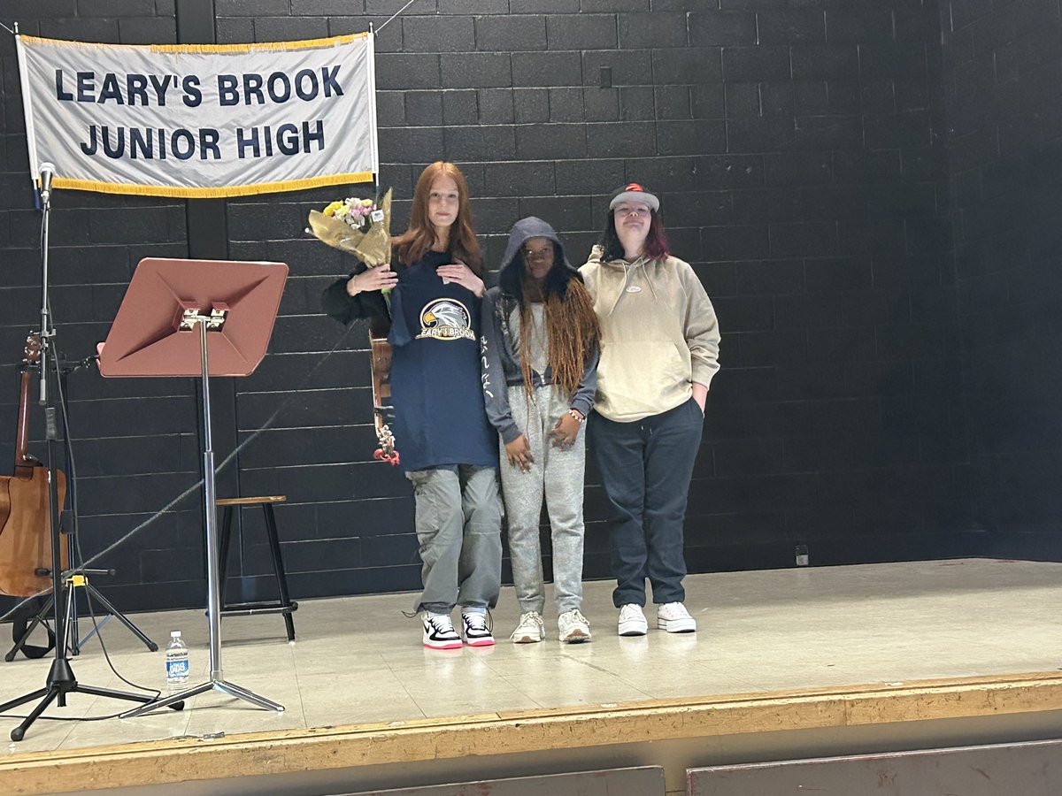 A big shout out to the very talented <a href="/RachelCousins19/">Rachel Cousins</a> &amp; former <a href="/learysbrook/">Leary's Brook Jr High</a>  alumni for coming to our school to speak of her Mental Health journey! We also had the privilege of listening to her perform. What a voice!!!