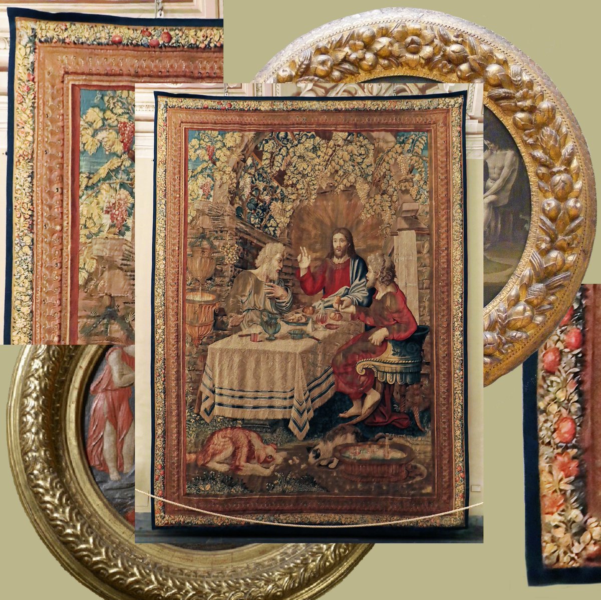 TheFrameBlogX's tweet image. Here is the Supper at Emmaus – one of a set of 12 tapestries on the Life of Christ, woven from 1523-31 in the Brussels workshop of Pieter van Aelst from designs by Raphael’s assistants.
theframeblog.com/2021/02/25/the… and
theframeblog.com/2020/11/19/fru…
#TheFrameBlog #Tapestry #TapestryBorders
