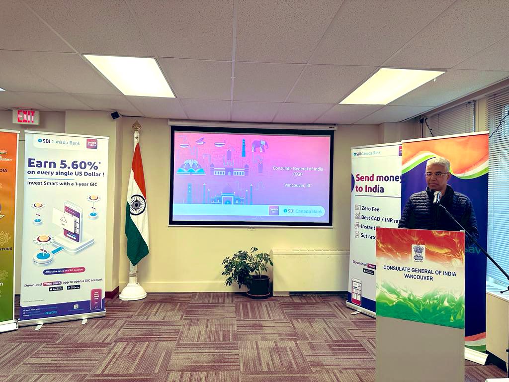 cgivancouver's tweet photo. @SBICanadaBank #Vancouver in partnership with @cgivancouver organized an info session on various financial products, esp the #SBIYONO app that provides seamlessly exp to customers to manage their accounts &amp; transactions. CG @ManishGIfs highlighted area of cooperation with SBI. https://t.co/BLrH9y3lPd