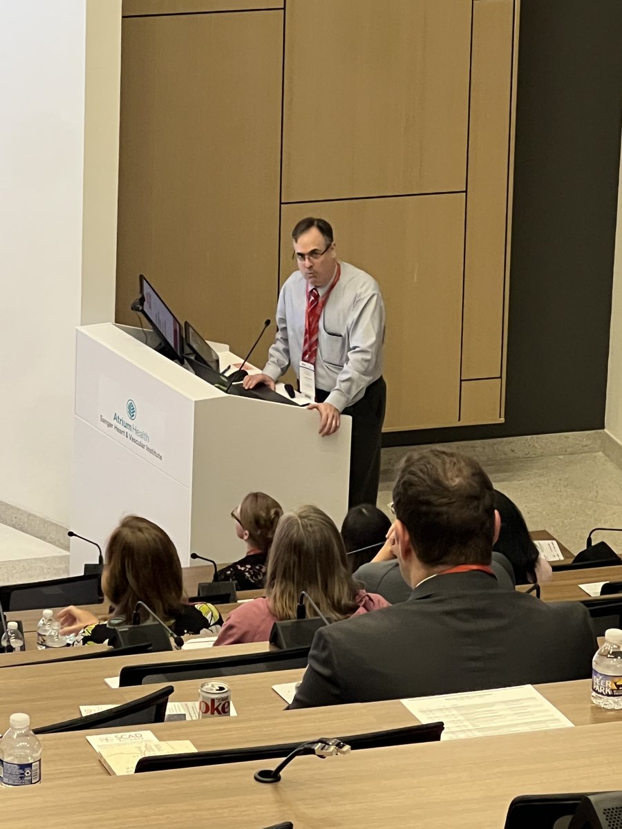 AtriumSHVI's tweet photo. Dr. Jeff Trost from @HopkinsMedicine leading a discussion of acute treatment of #SCAD in the cath lab.
➡️Which patient should be considered for revascularization
➡️ Outcomes and current revascularization strategies and techniques.
#SCADheart #SCAD #SangerSCAD
@SCADalliance @EstherSHKimMD
