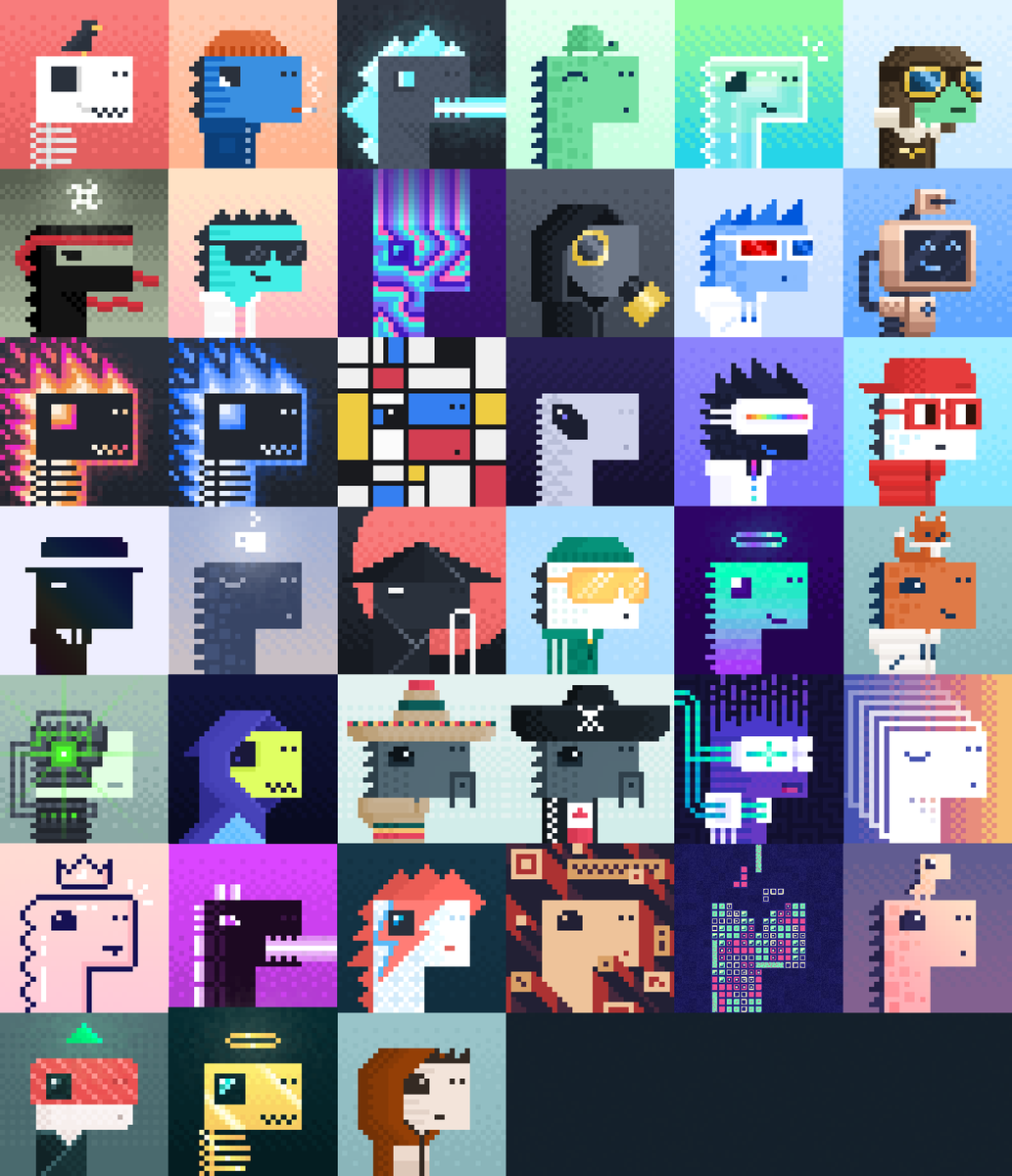 Is the 1/1 pixel pfp market oversaturated? Maybe. Do the Pixasaurs gaf? Nope. 

Join us. Live auction at the link below ↓↓↓