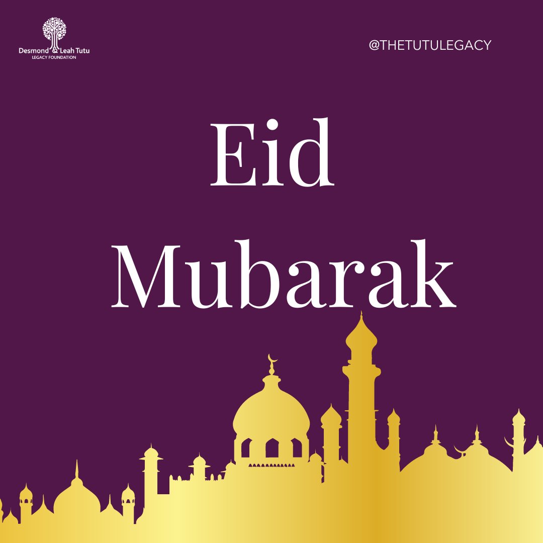 TheTutuLegacy's tweet photo. Eid Mubarak to all our friends! May this blessed occasion bring peace, joy, and prosperity to our lives. Let's cherish the moments of togetherness and spread love and happiness to those around us. #TutuLegacy #TutuFoundation #eidmubarak https://t.co/uSp5I3zfKb