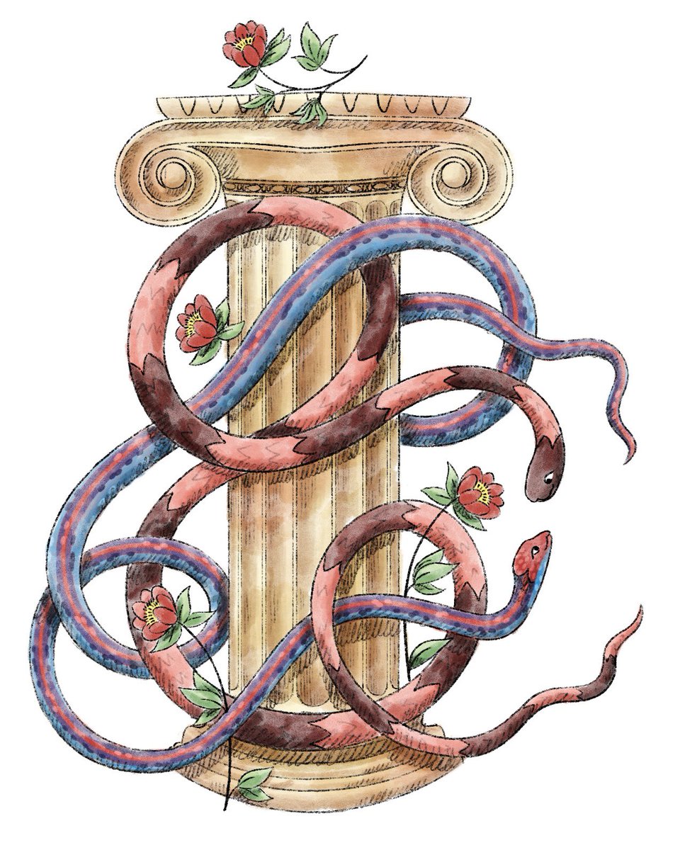 Snake soirée for our IG April party animals challenge! #kidlitart