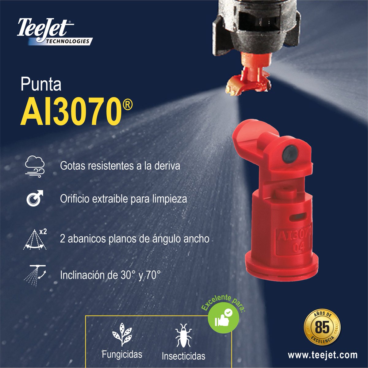 RT @TecnoAgroMX: Conoce la punta AI3070 de TeeJet Technologies
⭐ Ideal para:
🌱 Fungicidas e 🐛 Insecticidas
.
.
.
.
#TecnoAgro #revista #agro #agricultura #agrícola #revistaagrícola #larevistadiferente #campo #campogrande #agronomia #agriculturafamili…