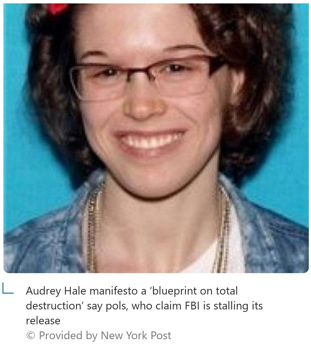 So, it's not the guns. And, it's so bad, the FBI doesn't trust the public to read her manifesto? The guns didn't make her kill. It was her own evil trans mind. I still want to read it, we should know the motive. It's a cover up  #NashvilleCovenantSchool