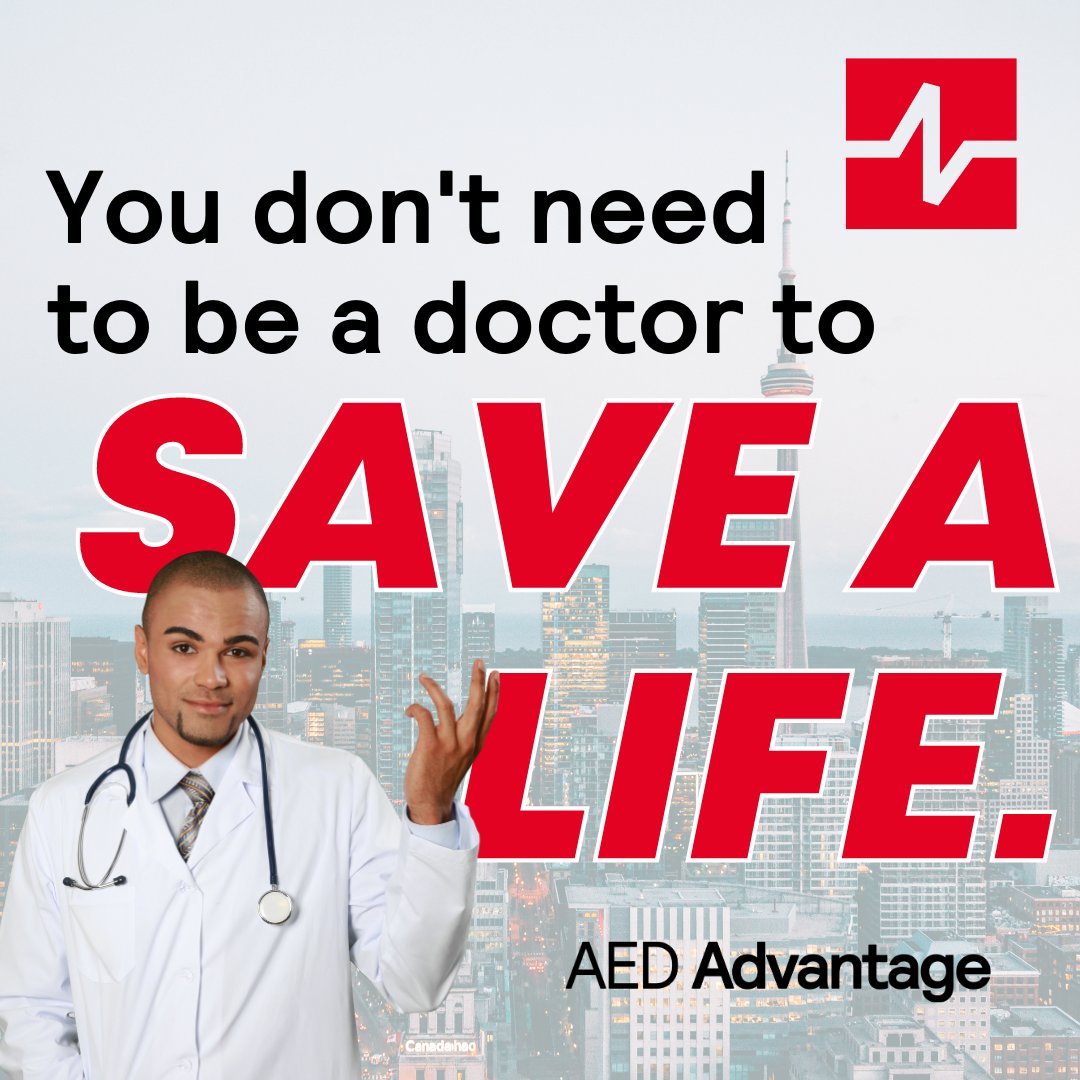 aedadvantage's tweet photo. FACT: You don't need to be a doctor or have any medical training to use an AED and save a life in case of SCA. 🩺
#aed #defibrillatortraining #defibrillators #defibrillator #canadahealth #cprsaveslives #cardiacarrest #suddencardiacarrest #cardiacarrestawareness #savelives https://t.co/iB0aJwxWJ6
