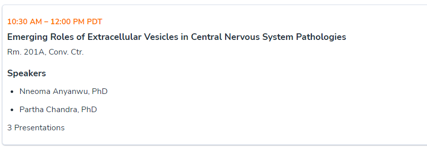 JNeurophysiol's tweet photo. 🧠👉Happening NOW in Room 201A is the #APSCNSSection symposium entitled “Emerging Roles of Extracellular Vesicles in CNS Pathologies” #APS2023
#Neurophysiology #JNeurophysiol #neurocience https://t.co/KBovvhtPfs