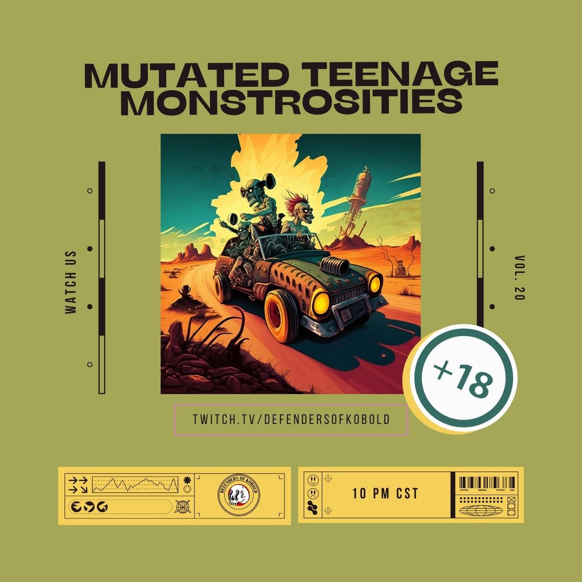 KoboldDefenders's tweet image. Tonight's show is Mutated Teenage Monstrosities! Our crew seeks shelter in a haunted mall. Will they escape or become eternal mall walkers?

10 PM CST
twitch.tv/defendersofkob…

#DCC #umerica #OGL #ttrpg @GoodmanGames