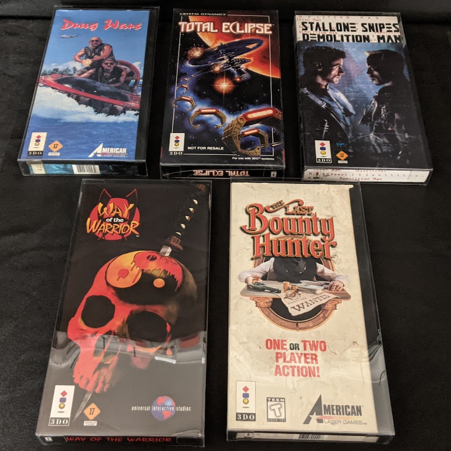 MinusWorldGames's tweet photo. How about some 3DO stuff for today? Take a peek. #3DO #daedalusencounter #braindead13 #americanlasergames #totaleclipse #demolitionman #wingcommander #retrogaming #minusworld https://t.co/lTMrsBXBlW