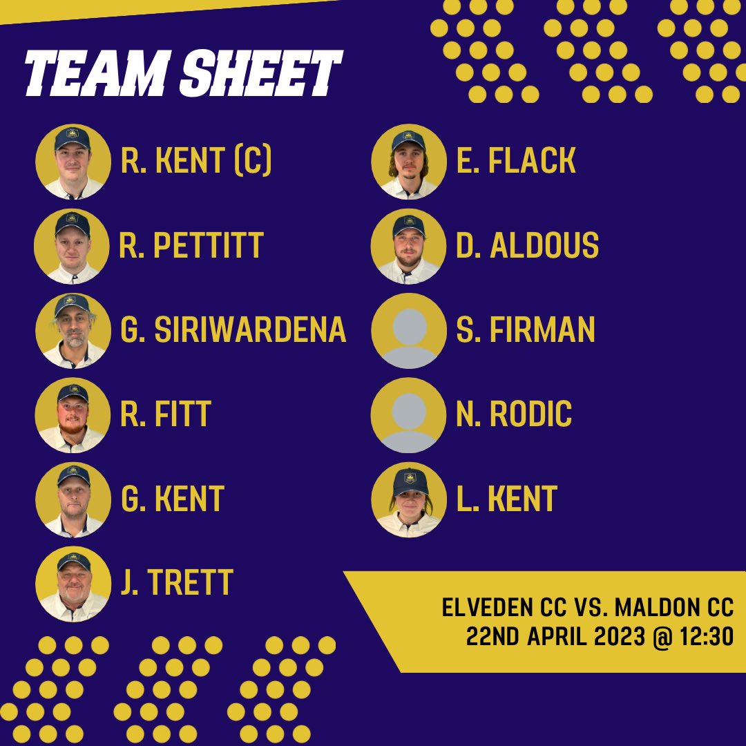ElvedenCC's tweet photo. Tomorrow’s fixture against Maldon 3rds now to be played at Elveden 🔵🟡 https://t.co/b7xVWdCwRH