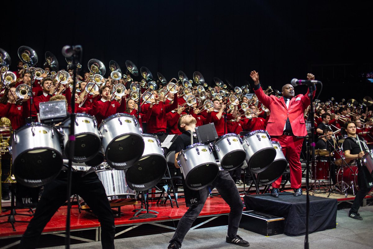 badgerband's tweet photo. A little sneak peek into the 2023 Varsity Band Concert. See you today and tomorrow here at the Kohl Center! Tickets are still available at the link in our bio!
#EatARock #OnWisconsin
📸: @pxphotography https://t.co/ycMjslMI1V