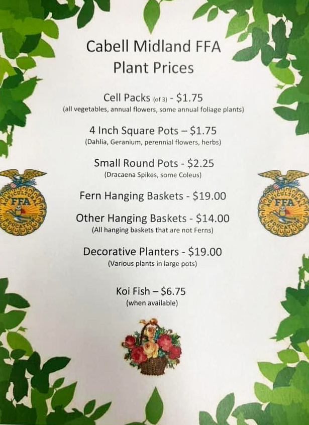cabellschools's tweet photo. Cabell Midland High School's FFA Greenhouse is Now Open - Monday through Friday from 8:00 AM to 6:00 PM, and Saturday from 10:00 AM to 2:00 PM. #createyourstory #createyourstorycabell https://t.co/tQEcHoIJzy