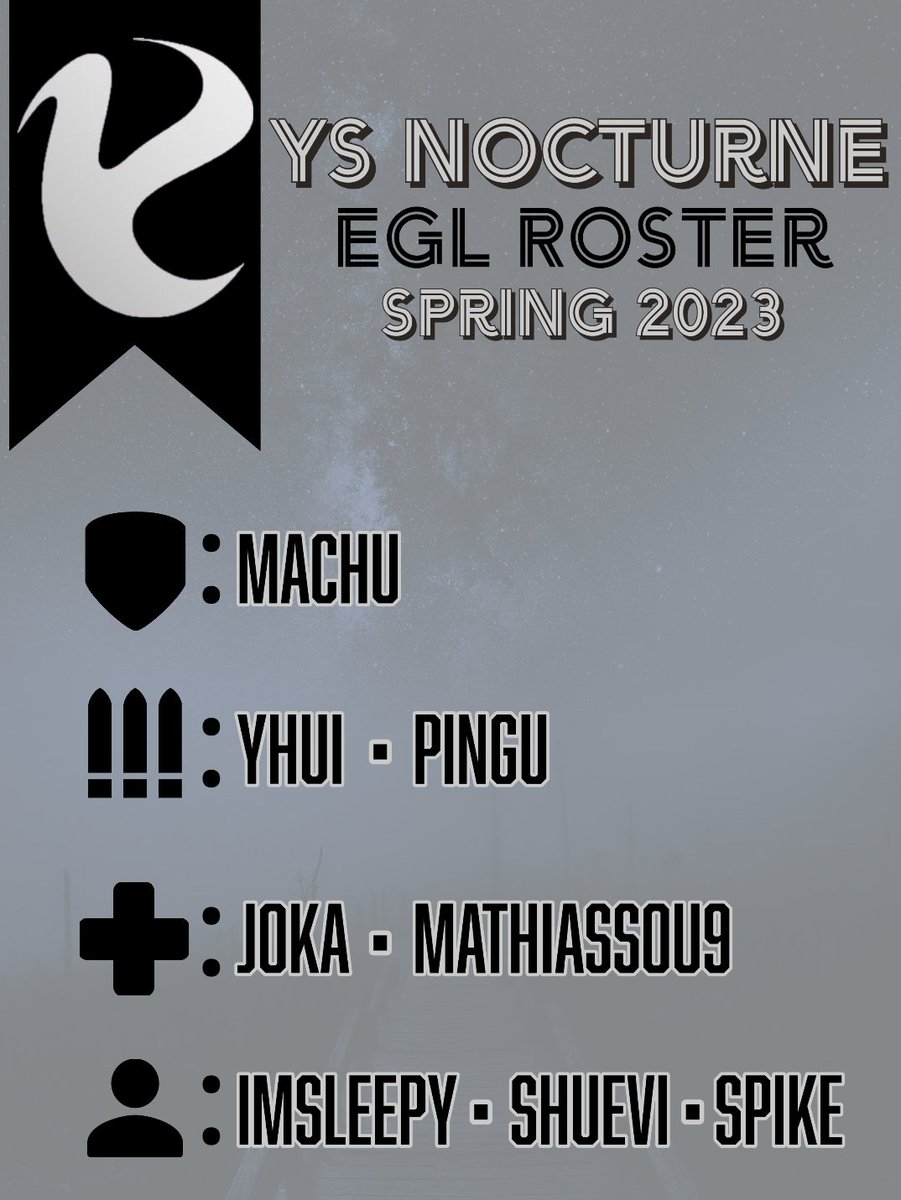 Today we announce the Roster that will be playing in the EGL Tournament on the 22nd Of April

@MachuOW 
@P1ngu_OW 
<a href="/yhui_ow/">yhui</a> 
Joka
Mathiassou9