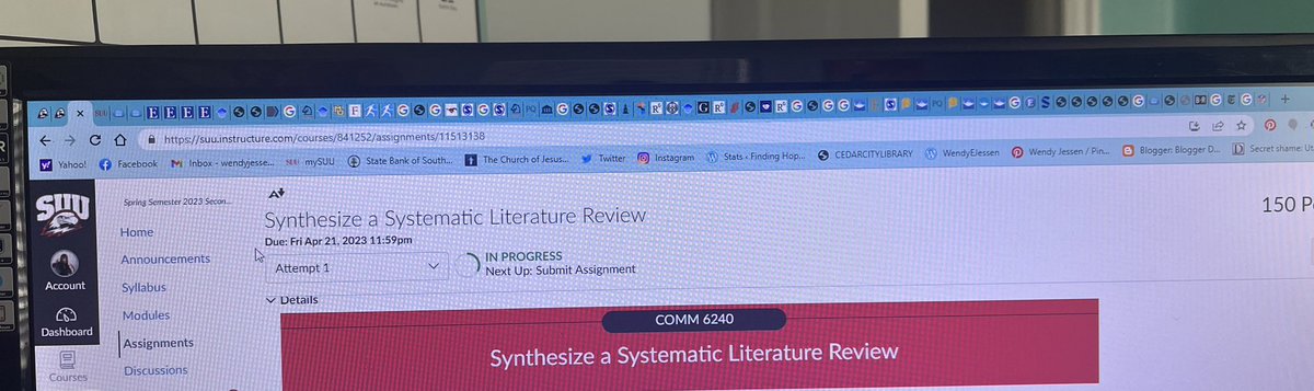 WendyJessen's tweet photo. I subbed my last paper for this semester. It’s a sports comm class which is def not my realm, but guess what? It’s easy to tie sports back to my pet topic of sexual assault given so many pro athletes are perps.🤷🏻‍♀️ I cited 34 sources/8.33 pgs. I’m dead inside. See all my tabs below https://t.co/HMogvYKWi8