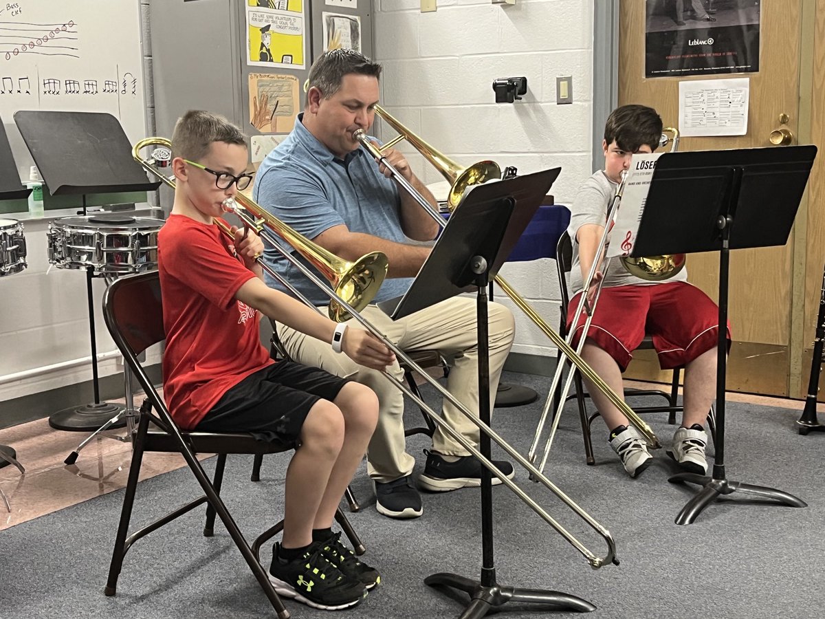 Friday afternoon trombone lessons -so impressed!