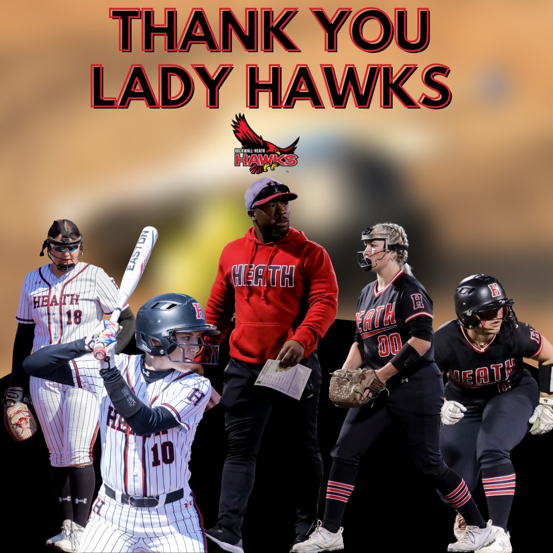 Thank you Lady Hawks for an incredible 2023 season! We look forward to seeing you once again on the diamond in 2024! 👏♥️
#WTD | <a href="/heathsoftball/">Rockwall Heath Hawks Softball</a>