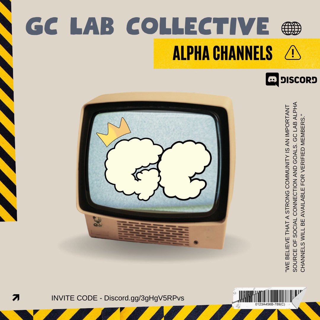 GC Lab Collective is granting full access to our Alpha group inside of our Discord for a limited time! Once you verify, you will have access to early calls on #NFTs, market analysis, and information needed to have success in the #NFT space. Can you find the invite in the image?
