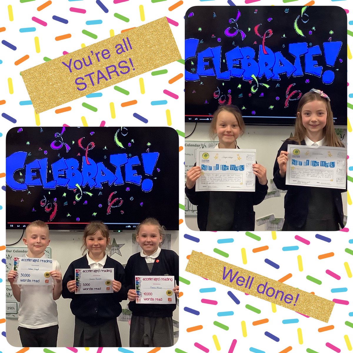 Congratulations to 3MO’s Jessica and Skyler for achieving ‘Star of the Week’ this week and for Nolan, Florence and Jessica for your Accelerated Reader award ⭐️⭐️⭐️⭐️⭐️