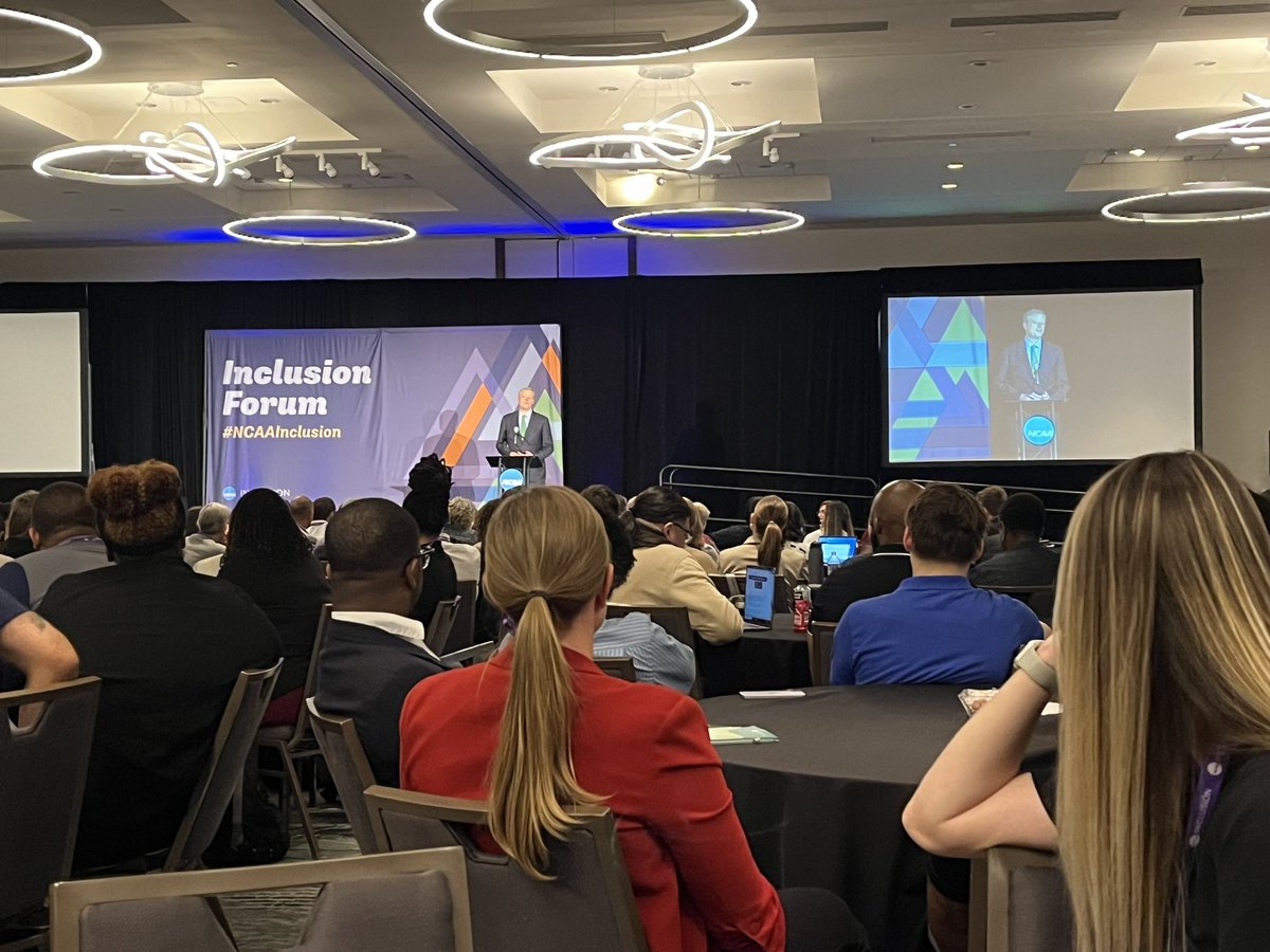 SeanHendricks34's tweet photo. We are off to a great start at the #NCAAInclusion Forum. Great hearing from President, @CharlieBakerMA. https://t.co/6jpbNP2Xts