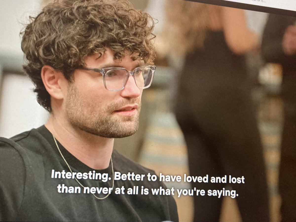 by far one of my favorite moments in tv history: watching Paul realize the age-old aphorism “it’s better to have loved and lost than never to have loved at all,” in real time, as if he discovered it anew. truly golden