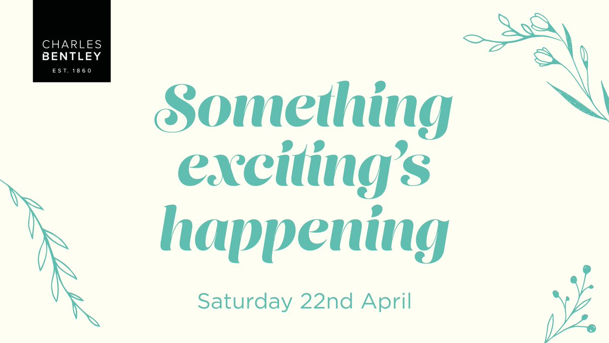 We have something exciting happening this weekend with some of your favourite influencers!
Keep an eye out this weekend for our exciting event 📷
#CharlesBentleyBrunch #CBB #CharlesBentley #Spring #Summer #Home #Garden #watchthisspace