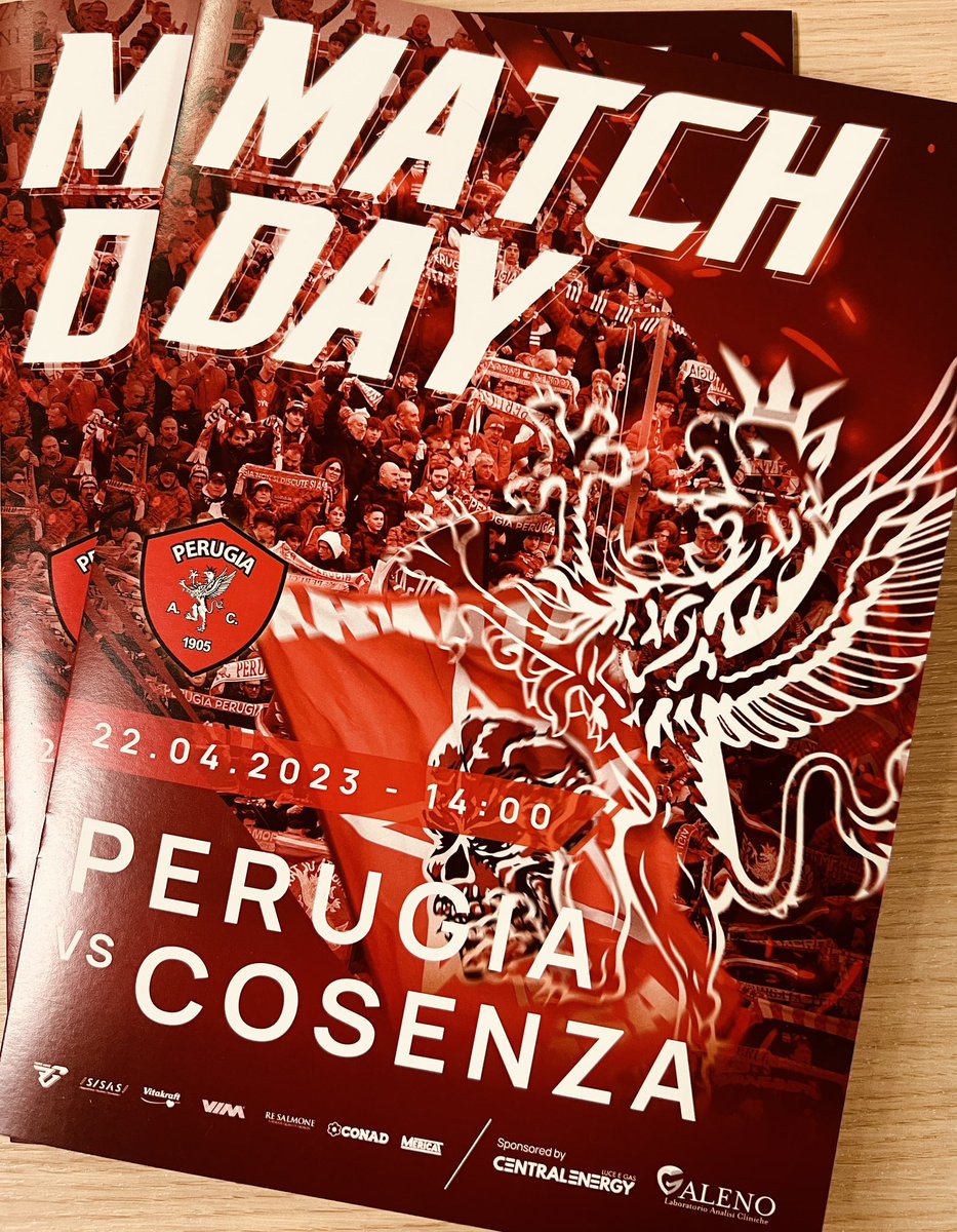 ACPerugiaCalcio's tweet photo. 📰| MATCH DAY 😍
Eccolo qui, pieno di curiosità e informazioni, un nuovo numero che anticipa la super sfida #PerugiaCosenza
👉 https://t.co/80xCM2Wtkl
#forzagrifo @Lega_B #PERCOS #SerieBKT #noisiamoperugia @CosenzaOfficial https://t.co/InOprs3pX5