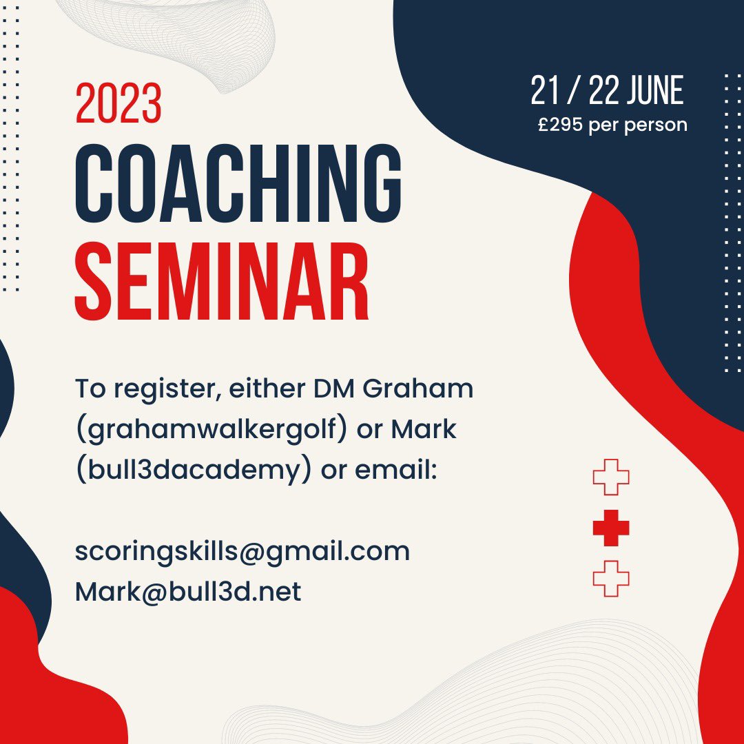 Bull3D Golf Academy (@bull3dacademy) on Twitter photo Join <a href="/GrahamWalker18/">Graham Walker</a> and <a href="/Bull3DAcademy/">Bull3D Golf Academy</a> for this unique coaching workshop, experience. Presentations, live sessions, latest research/best practice, dinner and much, much more. Join <a href="/GrahamWalker18/">Graham Walker</a> and <a href="/Bull3DAcademy/">Bull3D Golf Academy</a> for this unique coaching workshop, experience. Presentations, live sessions, latest research/best practice, dinner and much, much more.