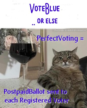 time4kind's tweet photo. WE must Fight Harder.
WE know that #PerfectVoting ALREADY Exists!!!
WE Must Beat The #PerfectVotingDrum.
Ppl in the East mostly do Not know How Easy & Fab PostPaid #autoMailVote is & has been for so many years in CA CO HI NV UT VT WA OR .. https://t.co/mPndx8WPGV