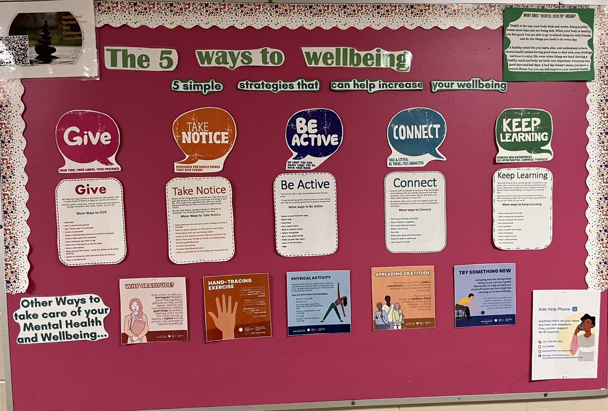 SamanthaBarless's tweet photo. Mental Health Week prep!
#5waystowellbeing #MHweek #CYW @HESGEDSB @PrincipalLove1 https://t.co/CFLyiu8hdi