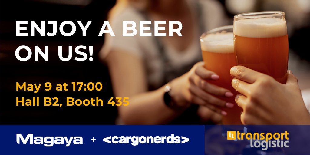 MagayaSoftware's tweet photo. Heading to Transport Logistic Germany, the leading international trade fair for logistics, mobility, IT and supply chain management? We'll be there too! Make sure to stop by booth #435 in Hall B2 on May 9th from 1700-1900 for a beer! https://t.co/NwYkBM7ydy