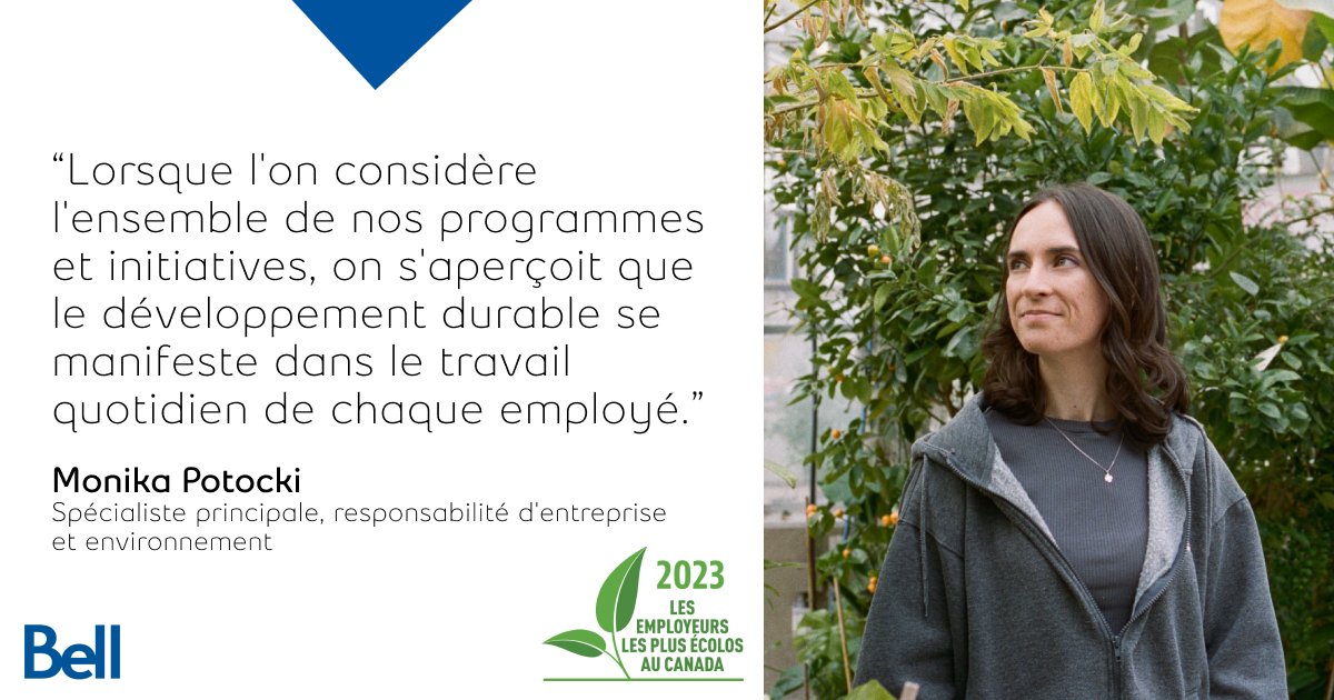 fstvicentin's tweet photo. Pour la septième année consécutive, Bell a été nommée l'un des employeurs les plus écolos au Canada. 
#EmployeursÉcolos #MeilleursEmployeurs2023 #MieuxPourTous #JeTravailleChezBell

https://t.co/FMNQEy2KfH https://t.co/e539ICQlEt