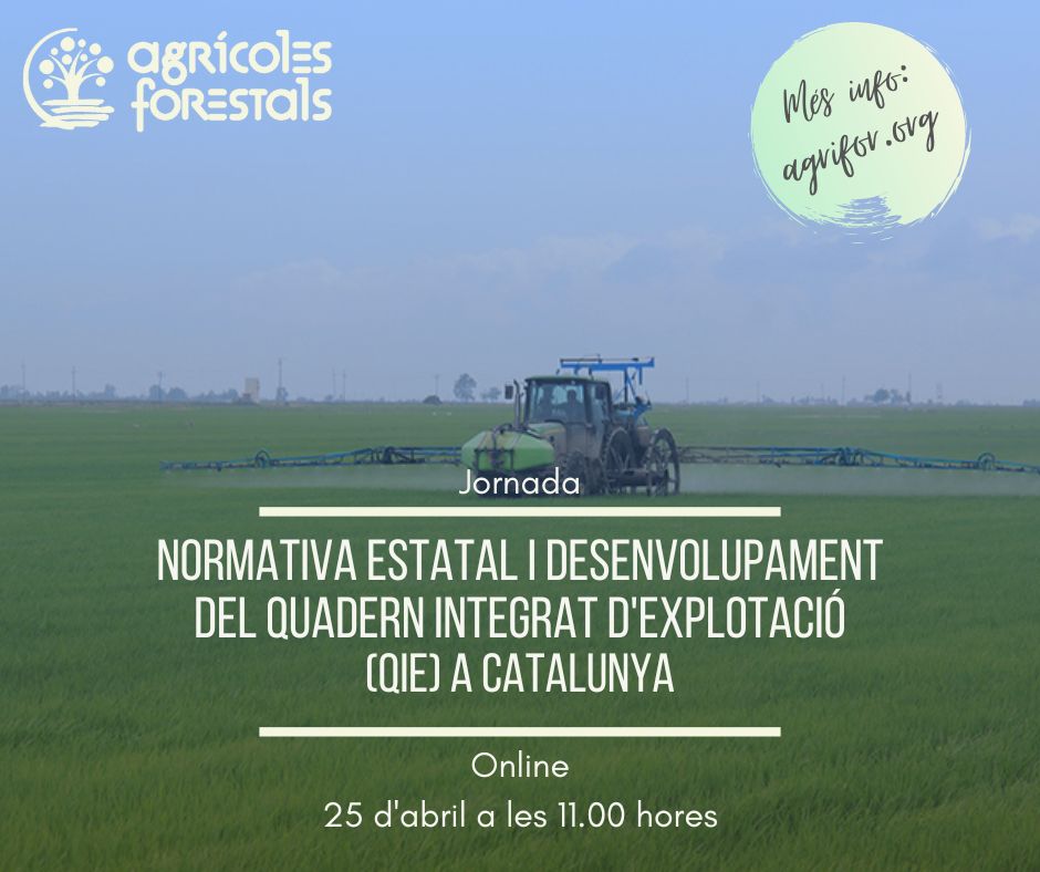 CETAF_Cat's tweet photo. ▶️ Normativa estatal i desenvolupament del quadern integrat d'explotació (QIE) a Catalunya
.
🗓️ 25 d'abril de 2023
🕔 11.00 hores
.
📍 Online
.
🔽Més info🔽
https://t.co/muD7IlWm8n https://t.co/CiwXVm4I3P